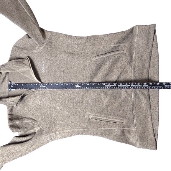Columbia Sweater Weather Fleece Jacket‎ Womens Sz L Tan Brown Heather Full Zip - Picture 4 of 9